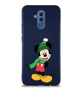 Huawei Mate 20 Lite Soft Premier Kapak Mickey Mouse-G Tasarımlı Silikon Kılıf - Lacivert (Şeffaf)