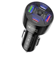 Super Şarj 4 Port PD25W, QC3.0, Araç Şarjı Çakmaklık, 2x Usb 2x Type-C, Çoklayıcı, 12-24V, 5V/6A Max