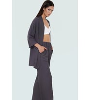 Polyester Örme Kadın Kimono Pantolon Takım Günlük Şıklık İçin Rahat Kullanım Seçkin Malzeme