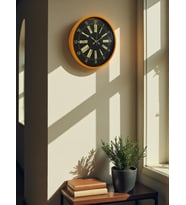 36 Cm Turuncu Dekoratif Duvar Saati (Standart)
