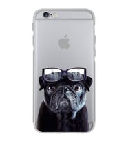 PrintiFy iPhone 6 ile Uyumlu Köpek 3 Kamera Korumalı Şeffaf Kılıf