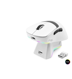 Kablosuz Rgb Mouse Şarj Standlı - Beyaz MF1216W (Standart)