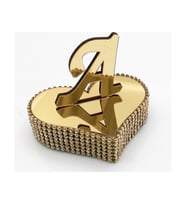 Lora Davet Söz Nişan Tepsisi Harfli Yüzük Yükselticisi A (1 Adet) Altın - 53501