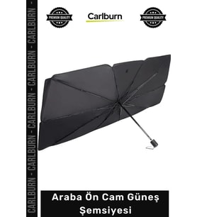 #OtoGüneşlik Isı Geçirmez 140x80cm 10 Telli Titanyum Gümüş Kaplama Çelik Araba Ön Cam Güneş Şemsiyes