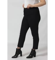 R003 BELİ LASTİKLİ KUMAŞ BÜYÜK BEDEN PANTOLON (Lacivert)
