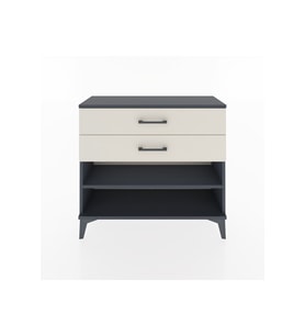 Arges Şifonyer Tek Raflı 2 Çekmeceli 88x30x80 Antrasit-Aytaşı