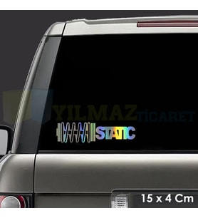 Static Renkli Hologram Araba Motosiklet Oto Sticker Etiket Çıkartma Yapıştırma Aksesuar 15 x 4 Cm