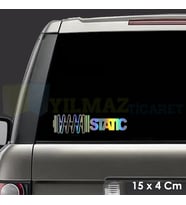 Static Renkli Hologram Araba Motosiklet Oto Sticker Etiket Çıkartma Yapıştırma Aksesuar 15 x 4 Cm