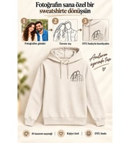 Fotoğrafınızdan Tasarım Baskılı Kapüşonlu Sweatshirt
