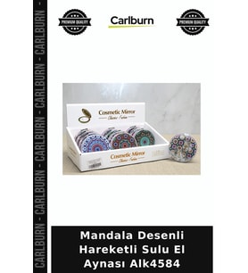 Özel Üretim Mandala Desenli Hareketli Sulu El Aynası Alk4584