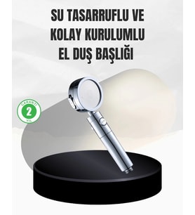 Kolay Montajlı 3 Modlu Yüksek Basınç Duş Başlığı