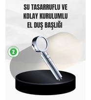 Kolay Montajlı 3 Modlu Yüksek Basınç Duş Başlığı