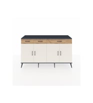 Kronos Konsol 4 Raflı 3 Çekmeceli 4 Kapaklı 176x59x99 Antrasit-Aytaşı/Çam