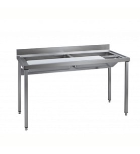 Electrolux Professional Sebze Hazırlık/yıkama Tezgahı, 1 Polietilen Kesme Tahtası, 2 Hazne, Sıyırma Hunisi, Sırtlı, 1600 Mm TLV1600PN