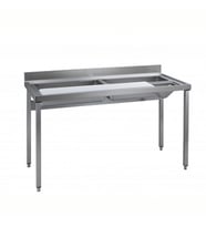 Electrolux Professional Sebze Hazırlık/yıkama Tezgahı, 1 Polietilen Kesme Tahtası, 2 Hazne, Sıyırma Hunisi, Sırtlı, 1600 Mm TLV1600PN