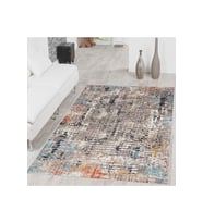 Rovigo Home Dijital Baskı Yıkanabilir Kaymaz Taban Salon Halısı RVG1525-HT1312 80x200 cm (Kahverengi)