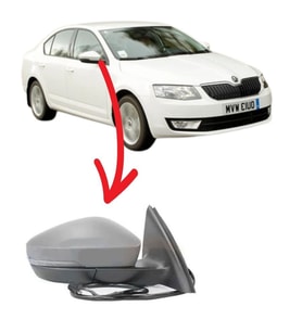 Skoda Octavia Dikiz Ayna Sağ 2013 9 Pin Katlanır Aydınlatmalı