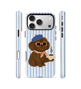 iPhone 17 Pro Vorian Çift Katmanlı Kılıf Cafe Dog Riviera