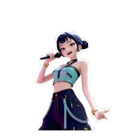 K-POP Zoey Ayaklı Pano Demon Hunter Huntrix Temalı Masaüstü Fotoğraf Not Panosu 47x35 cm