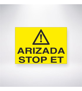 Arızada Stop Et 21x28 Arkası Yapışkanlı Levha