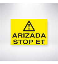 Arızada Stop Et 21x28 Arkası Yapışkanlı Levha