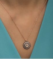Rose Kaplama Nazar Kolye