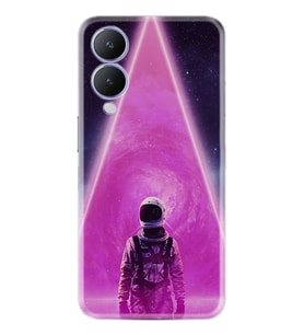 Vivo Y17s Kılıf Resimli Desenli Silikon Platinium Series Astro Purple2 1907
