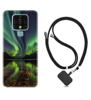 Tecno Camon 16 18P Pova Kılıf Boyun Askılı Silikon Kuzey Işıkları 1327