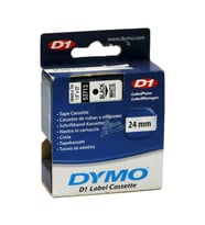 Dymo D1 Şerit Standart 24 MM x 7 Metre Beyaz Üzerine Siyah 53713