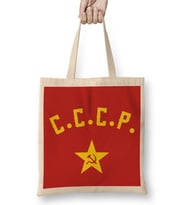 Communist CCCP Hammer And Sickle Bez Çanta Uzun Saplı