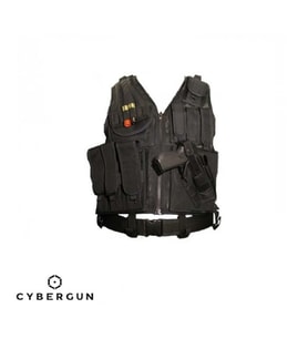 CYBERGUN Swiss Arms BT-4 Siyah Çok Cepli Dış Mekan Yeleği
