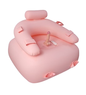 LilituShop 21 cm Titreşimli Penis & El ve Ayak Bağlamalı Şişirilebilir Fantezi Aşk Koltuğu