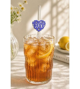 Anneler Gününe Özel - Pipet Charm "World’s Best Mom" Pipet Süsü & Hediyelik
