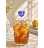 Anneler Gününe Özel - Pipet Charm "World’s Best Mom" Pipet Süsü & Hediyelik