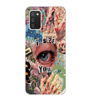 Samsung Galaxy A02S Uyumlu Aesthetic Kolaj Desenli Şeffaf Telefon Kılıfı