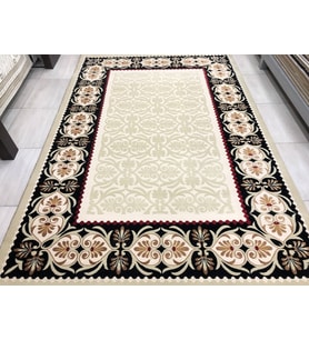 Saray Halı Simin 050 Krem-3 150X230 Krem Siyah 4 M2 Halı !