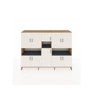 Hyperion Dolap 14 Raflı 10 Kapaklı 220x44x163 Çam-Aytaşı/Antrasit