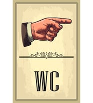 Wc Tabela Sağ Taraf Retro Vintage Ahşap Poster