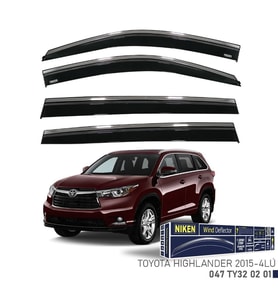 Niken Toyota Highlander Cam Rüzgarlığı Kromlu 4'Lü 2015+ Sonrası (Beyaz)