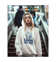Karma Is A Cat Yazılı Unisex Oversize Taylor Swift Hoodie