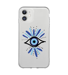 Iphone 11 Uyumlu Nazar Göz Desenli Şeffaf Telefon Kılıfı