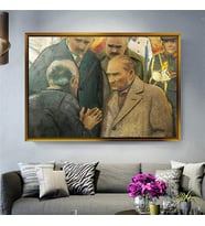 Altın Çerçeveli dekoratif tablo l1647 (Gold)