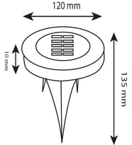 5W Satürn Solar Yer Armatürü