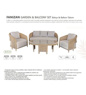 FANİZAN BAHÇE ve BALKON TAKIMI (3+1+1)