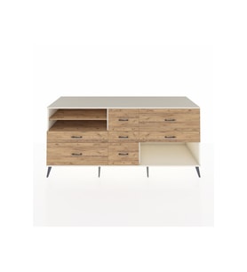 Kronos Konsol 2 Raflı 7 Çekmeceli  220x59x99 Aytaşı-Çam/Çam