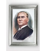 Gümüş Çerçeveli Atatürk Tablo cv1394