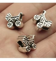 Bebek Arabası, Takantakana Worldshop, Pandora, Bileklik Uyumlu, Gümüş, Charm  (1Adet)
