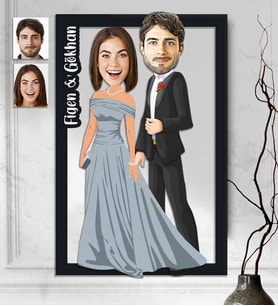 Kişiye Özel 3D  Ahşap Tablo Sevgili 30x40 -25