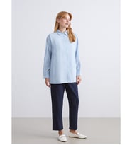 LCW Modest Lacivert Beli Lastikli Havuç Kesim Kadın Pantolon