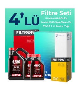 Filtron Toyota Hilux 2.5 Filtre Bakım Seti Motul Motor Yağlı (2006-2015) 4 Lü